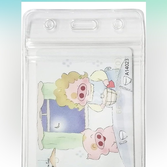 Clear ID holders card holders zip lock top punch holes to clip on lanyard zinger - Picture 10 of 11